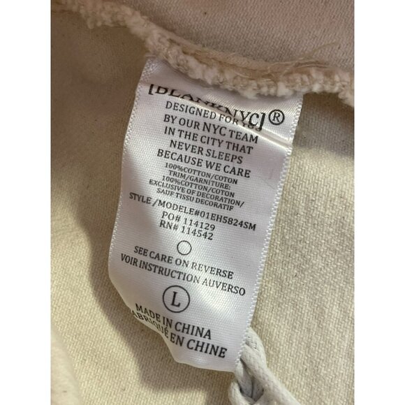 Blank NYC Cream Rope Fringe Denim Trucker Jacket Sz Large NWT - Picture 7 of 8